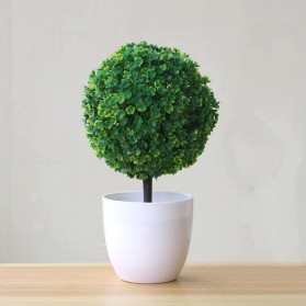Fleur Tanaman Artificial Plants Decoration Bonsai Model Snowball - JM10 - Green