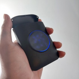 LAFAGIET Kotak Rokok Cigarette Case Box LED with Lighter Korek Api Elektrik - JJ709 - Black