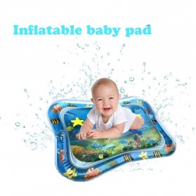 JOCESTYLE Mainan Kolam Tikar Bayi Merangkak Inflatable Baby Water Play Mat Tummy Time - TM48 - Blue