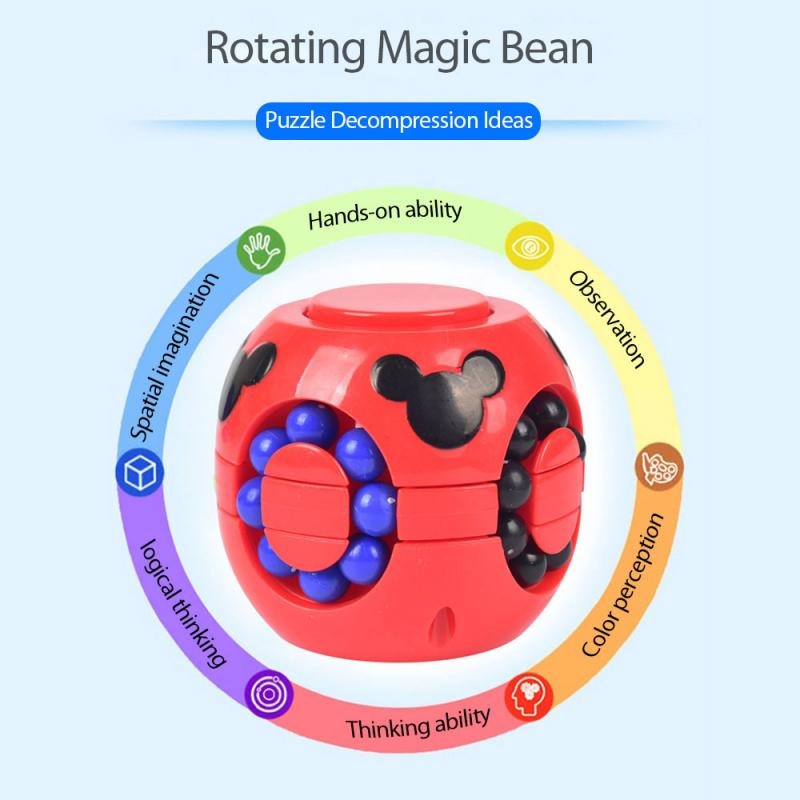 Cube Spinner Mainan Puzzle Rotating Magic Bean Anak - UCN1 - Multi