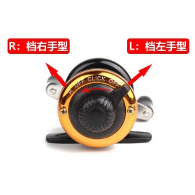PULLINE Mini Reel Pancing Baitcasting Fishing Reel 3.0:1 Gear Ratio 50 M - AC100 - Golden - 4