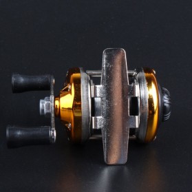 PULLINE Mini Reel Pancing Baitcasting Fishing Reel 3.0:1 Gear Ratio 50 M - AC100 - Golden - 5