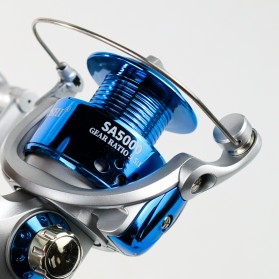 YUMOSHI SA5000 Series Reel Pancing Spinning Fishing Reel 5.5:1 Gear Ratio - Silver Blue - 6