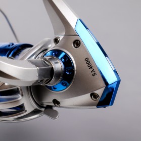 YUMOSHI SA4000 Series Reel Pancing Spinning Fishing Reel 5.5:1 Gear Ratio - Silver Blue - 9