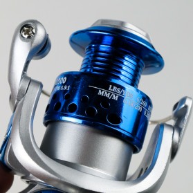 YUMOSHI SA1000 Series Reel Pancing Spinning Fishing Reel 5.5:1 Gear Ratio - Silver Blue - 2