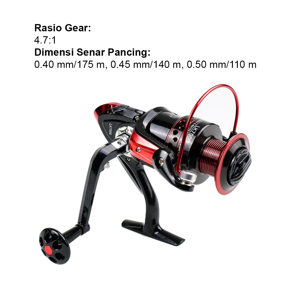 Gambar produk Gold Sharking LK7000 Reel Pancing Spinning Fishing 4.7:1 Ball Bearing 13