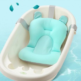 BABYINNER Bantalan Bath Tub Bayi Baby Shower Anti-slip Seat Support Mat - BC-201 - Blue