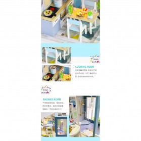 Sylvanian Cute Room Miniatur Rumah Boneka 3D DIY 1:24 without Cover - M910 - Blue - 5
