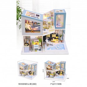 Sylvanian Cute Room Miniatur Rumah Boneka 3D DIY 1:24 without Cover - M910 - Blue - 8