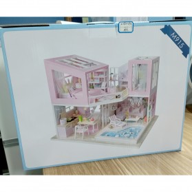 Sylvanian Cute Room Miniatur Rumah Boneka 3D DIY 1:24 without Cover - M910 - Blue - 9