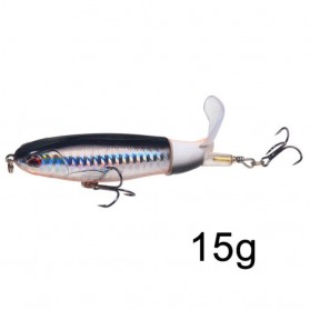 Umpan Pancing - Atriptime Umpan Pancing Popper Fishing Lure Bentuk Ikan Long Tall 15G - SCF3109 - Silver