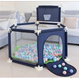 IMBABY Mainan Kolam Mandi Bola Anak Ball Pool Model Hexagonal - B-300 - Blue