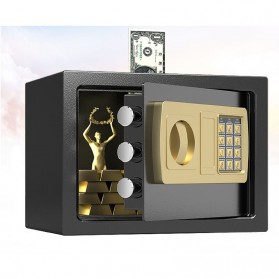 TaffGUARD Kotak Brankas Hotel Safety Anti-theft Box Password 31x20x20cm with Coin Slot - 20E - Black