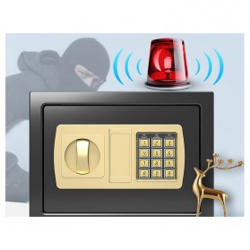 TaffGUARD Kotak Brankas Hotel Safety Anti-theft Box Password 31x20x20cm with Coin Slot - 20E - Black - 3