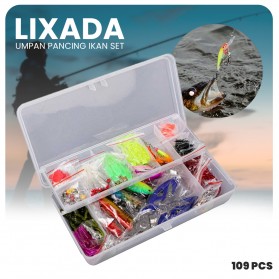 LIXADA Umpan Pancing Ikan Set Fishing Bait Kit 109PCS - DWS250-G - Multi-Color