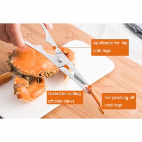 GLANYOMI Set Penghancur Cangkang Kepiting Crab Crackers Stainless Steel 6PCS - KT311 - Silver - 4