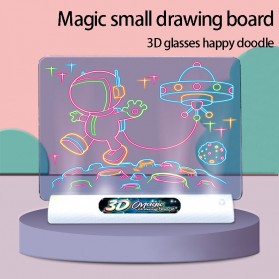 Yigebebe Mainan Menggambar 3D Magic Drawing Board LED Versi Ocean - Yig-236 - White - 2