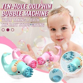 RoundCub Mainan Gelembung Sabun Automatic Bubble Water Dolphin 10 Holes - RC102 - Blue - 3