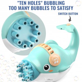 RoundCub Mainan Gelembung Sabun Automatic Bubble Water Dolphin 10 Holes - RC102 - Blue - 8