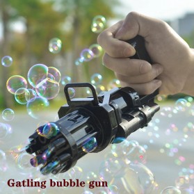RoundCub Mainan Gelembung Sabun Automatic Bubble Water Gatling Gun 8 Holes - P368 - Black - 1