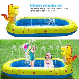 Yabstrip Kolam Renang Angin Wahana Bermain Air Mini Anak Sprinkler Swimming Pool - Y08 - Blue/Yellow