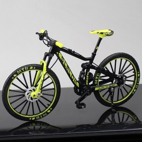 Dekorasi Rumah Lainnya - KEKBEIR Miniatur Sepeda MTB Decoration Bicycle Model Diecast Metal 17.5cm - 0818 - Black/Green