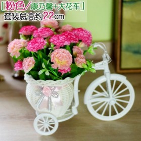 Fleur Tanaman Bunga Artificial Dekorasi Sepeda Onthel tipe Carnation - JM11 - Pink - 1