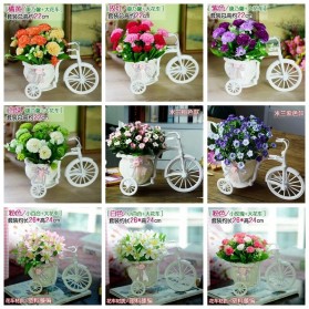 Fleur Tanaman Bunga Artificial Dekorasi Sepeda Onthel tipe Carnation - JM11 - Pink - 2