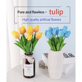 Fleur Tanaman Bunga Tulip Plastik Artificial Dekorasi 1 PCS - A014 - White - 2