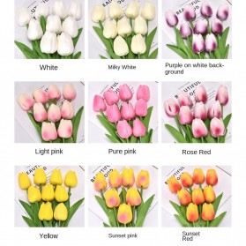 Fleur Tanaman Bunga Tulip Plastik Artificial Dekorasi 1 PCS - A014 - White - 4