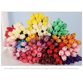 Fleur Tanaman Bunga Tulip Plastik Artificial Dekorasi 1 PCS - A014 - White - 6