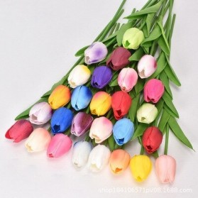 Fleur Tanaman Bunga Tulip Plastik Artificial Dekorasi 1 PCS - A014 - White - 7