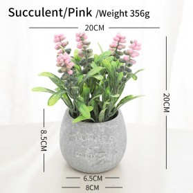 Fleur Tanaman Bunga Telosma Plastik Artificial Dekorasi with Pot - A016 - Pink