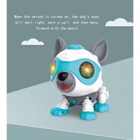 DZQ Mainan Robot Dog Kontrol Perintah Suara Anak Voice Control Touch - ZXKM9 - Blue - 6