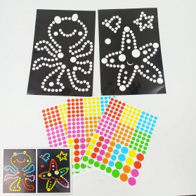 Mainan Edukasi - LAIMALA Mainan Anak Dot Mosaic Puzzle Children Toy - LA102 - Mix Color