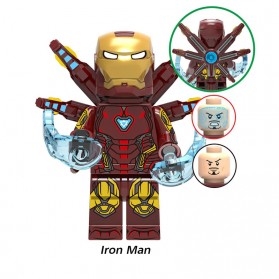BUKESI Mainan Anak Building Block Iron Man Action Figure Children Toy - X1320 - Red