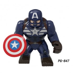BUKESI Mainan Anak Building Block Captain America Action Figure Children Toy - PG847 - Blue