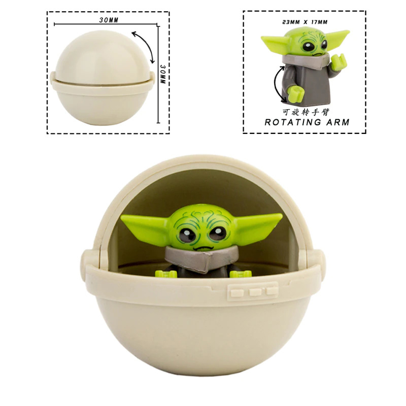 Gambar produk KORUIT Mainan Anak Building Block Captain Baby Yoda Children Toy - XP301