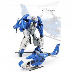 KY Mainan Mobil Action Figure Car Transformer Deformation Robot - KY80307L-3 - Blue