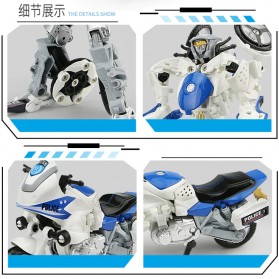 KY Mainan Mobil Action Figure Car Transformer Deformation Robot - KY80307L-2 - Blue - 2