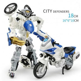KY Mainan Mobil Action Figure Car Transformer Deformation Robot - KY80307L-2 - Blue - 5