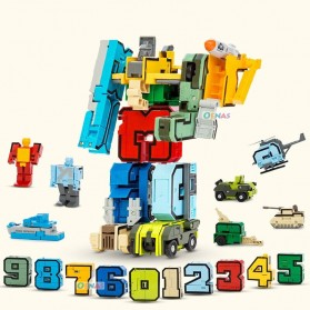 Xinlexin Mainan Anak Building Block Robot Tranformation Children Toy - 2806A-10 - Multi-Color