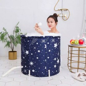 Xueqin SPA Bathtub Lipat Portable Adult Folding Bath 65x70 cm - 18401 - Blue - 1
