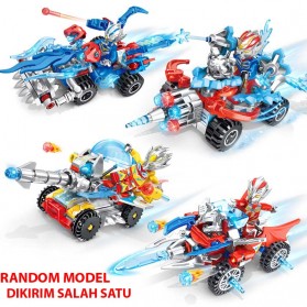 Nova Mainan Rakit Robot Mobil Crush Gear Transformer Model Acak - N359 - Blue