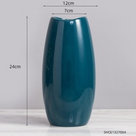LoveBird Pajangan Vas Bunga Dekorasi Abstract Vase Decoration Sculpture Ceramic - LB032 - Blue