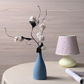 LoveBird Pajangan Vas Bunga Dekorasi Nordic Frosted Vase Decoration Ceramic Desain Oval - VDa21 - Blue - 4