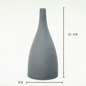 LoveBird Pajangan Vas Dekorasi Nordic Frosted Vase Decoration Ceramic Desain Corong 20.4cm - VDa21 - Gray - 1