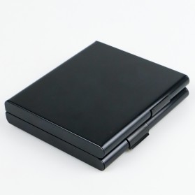 LAIFU Kotak Bungkus Rokok Elegan Metal Cigarette Case 20 Slot - EG5800 - Black - 2