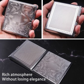 Ophone Kotak Bungkus Rokok Elegan Metal Cigarette Case 20 Slot - EG5810 - Silver - 3