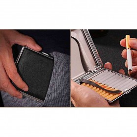 Ophone Kotak Bungkus Rokok Elegan Leather Cigarette Case 20 Slot - EG5831 - Brown - 6